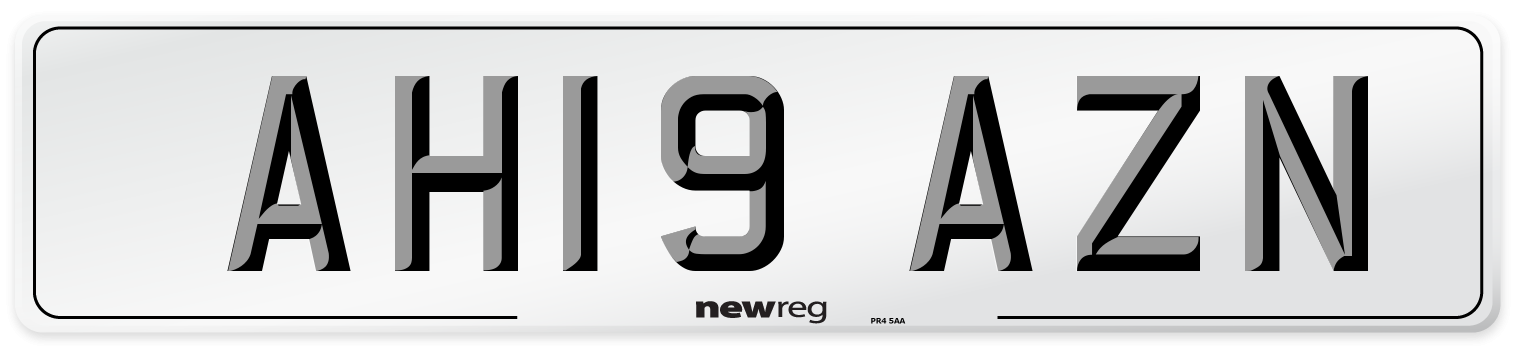 AH19 AZN Number Plate from New Reg